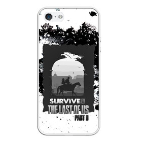 Чехол для iPhone 5/5S матовый с принтом The Last of US SURVIVE в Екатеринбурге, Силикон | Область печати: задняя сторона чехла, без боковых панелей | ellie | game | joel | naughty dog | part 2 | the last of us | zombie | джоэл | зомби | одни из нас | элли