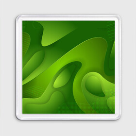 Магнит 55*55 с принтом 3d Green abstract в Екатеринбурге, Пластик | Размер: 65*65 мм; Размер печати: 55*55 мм | luxury | versace | vip | абстракция | версаче | вип | паттерн | роскошь | текстуры