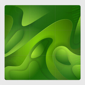 Магнитный плакат 3Х3 с принтом 3d Green abstract в Екатеринбурге, Полимерный материал с магнитным слоем | 9 деталей размером 9*9 см | Тематика изображения на принте: luxury | versace | vip | абстракция | версаче | вип | паттерн | роскошь | текстуры