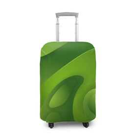 Чехол для чемодана 3D с принтом 3d Green abstract в Екатеринбурге, 86% полиэфир, 14% спандекс | двустороннее нанесение принта, прорези для ручек и колес | luxury | versace | vip | абстракция | версаче | вип | паттерн | роскошь | текстуры