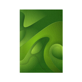 Обложка для паспорта матовая кожа с принтом 3d Green abstract в Екатеринбурге, натуральная матовая кожа | размер 19,3 х 13,7 см; прозрачные пластиковые крепления | luxury | versace | vip | абстракция | версаче | вип | паттерн | роскошь | текстуры