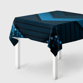 Скатерть 3D с принтом 3D luxury blue abstract в Екатеринбурге, 100% полиэстер (ткань не мнется и не растягивается) | Размер: 150*150 см | Тематика изображения на принте: luxury | versace | vip | абстракция | версаче | вип | паттерн | роскошь | текстуры