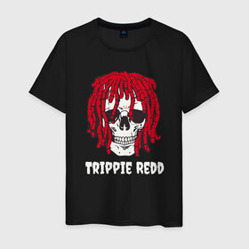 Мужская футболка хлопок с принтом TRIPPIE REDD в Екатеринбурге, 100% хлопок | прямой крой, круглый вырез горловины, длина до линии бедер, слегка спущенное плечо. | 1400 | big | rap | red | redd | trippie | ред | редд | рэд | рэдд | триппи