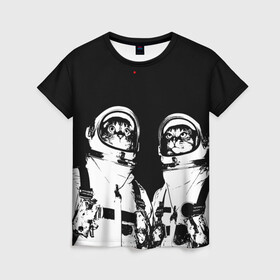 Женская футболка 3D с принтом Коты Космонавты в Екатеринбурге, 100% полиэфир ( синтетическое хлопкоподобное полотно) | прямой крой, круглый вырез горловины, длина до линии бедер | Тематика изображения на принте: 12 | 1961 | astronaut | cat | gagarin | mars | nasa | space | spacex | sssr | yuri | апрель | астронавт | гагарин | день | земля | космонавт | космонавтика | космос | кот | коты | кошка | лазер | луна | марс | наса | планета | поехали | полё