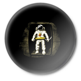 Значок с принтом Первая Высадка На Луну в Екатеринбурге,  металл | круглая форма, металлическая застежка в виде булавки | 12 | 1961 | astronaut | duck | gagarin | mars | nasa | space | spacex | sssr | yuri | апрель | астронавт | гагарин | день | земля | космонавт | космонавтика | космос | луна | марс | наса | планета | поехали | полёт | ракета | ссср | утенок |