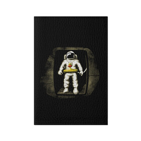 Обложка для паспорта матовая кожа с принтом Первая Высадка На Луну в Екатеринбурге, натуральная матовая кожа | размер 19,3 х 13,7 см; прозрачные пластиковые крепления | 12 | 1961 | astronaut | duck | gagarin | mars | nasa | space | spacex | sssr | yuri | апрель | астронавт | гагарин | день | земля | космонавт | космонавтика | космос | луна | марс | наса | планета | поехали | полёт | ракета | ссср | утенок |