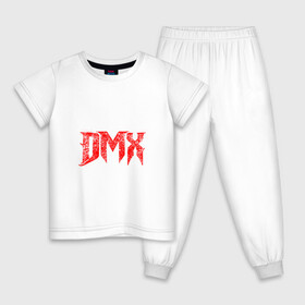 Детская пижама хлопок с принтом Рэпер DMX | логотип logo в Екатеринбурге, 100% хлопок |  брюки и футболка прямого кроя, без карманов, на брюках мягкая резинка на поясе и по низу штанин
 | dmx | hip | hip hop | hop | music | rap | бультерьер | бурбуль | дмикс | дог | питбули | питбуль | реп | ротвейлер | рэп | собаки | хип хоп | черно белая фотография