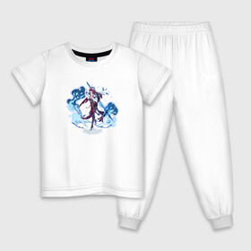 Детская пижама хлопок с принтом Genshin Impact - Rosaria в Екатеринбурге, 100% хлопок |  брюки и футболка прямого кроя, без карманов, на брюках мягкая резинка на поясе и по низу штанин
 | anime | game | gamer | genshin | genshin impact | genshin rosaria | impact | nun | rosaria | аниме | геншин | геншин импакт | геншин розария | импакт | лёд | ледяная роза | монашка | роза | розалия | розария | шипы