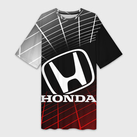 Платье-футболка 3D с принтом HONDA   ХОНДА   СЕТКА в Екатеринбурге,  |  | accord | car | civic | honda | sportcar | авто | автомобиль | аккорд | логотип. | сетка | спорткар | тачка | хонда | цивик