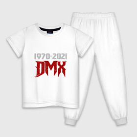 Детская пижама хлопок с принтом DMX Life в Екатеринбурге, 100% хлопок |  брюки и футболка прямого кроя, без карманов, на брюках мягкая резинка на поясе и по низу штанин
 | Тематика изображения на принте: dmx | dog | earl simmons | hip hop | music | new york | rap | rapper | rip | ruff ryders | диэмикс | музыка | нью йорк | пёс | рэп | рэпер | хипхоп | эрл симмонс