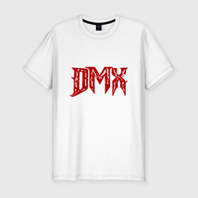Мужская футболка хлопок Slim с принтом DMX - Red & White в Екатеринбурге, 92% хлопок, 8% лайкра | приталенный силуэт, круглый вырез ворота, длина до линии бедра, короткий рукав | dmx | dog | earl simmons | hip hop | music | new york | rap | rapper | rip | ruff ryders | диэмикс | музыка | нью йорк | пёс | рэп | рэпер | хипхоп | эрл симмонс