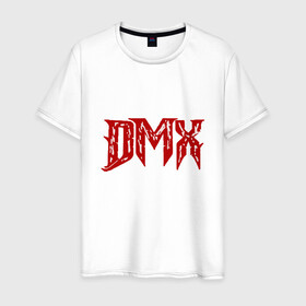 Мужская футболка хлопок с принтом DMX - Red & White в Екатеринбурге, 100% хлопок | прямой крой, круглый вырез горловины, длина до линии бедер, слегка спущенное плечо. | dmx | dog | earl simmons | hip hop | music | new york | rap | rapper | rip | ruff ryders | диэмикс | музыка | нью йорк | пёс | рэп | рэпер | хипхоп | эрл симмонс