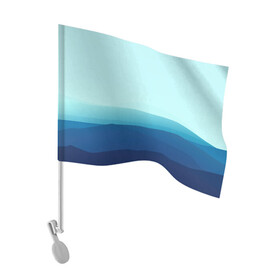 Флаг для автомобиля с принтом Море в Екатеринбурге, 100% полиэстер | Размер: 30*21 см | арт | вектор | векторный рисунок | геометрические фигуры | геометрия | линии | море | небо | оттенки синего | рисунок | синий