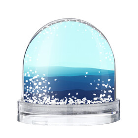 Снежный шар с принтом Море в Екатеринбурге, Пластик | Изображение внутри шара печатается на глянцевой фотобумаге с двух сторон | арт | вектор | векторный рисунок | геометрические фигуры | геометрия | линии | море | небо | оттенки синего | рисунок | синий