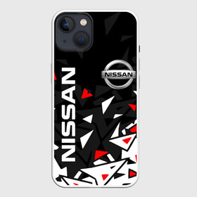 Чехол для iPhone 13 с принтом NISSAN   НИССАН   ОСКОЛКИ в Екатеринбурге,  |  | auto | car | nissan | nissan qashqai | nissan skyline | nissan x trail | sport | авто | альмера | кашкай | нисан | ниссан | ноут | осколки | скайлайн | спорт | стекло. | террано | трейл