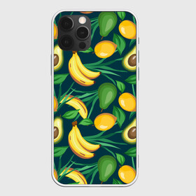Чехол для iPhone 12 Pro Max с принтом Фрукты в Екатеринбурге, Силикон |  | avokado | авокадо | бананы | лимоны | фрукты