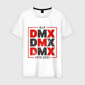 Мужская футболка хлопок с принтом DMX R.I.P. в Екатеринбурге, 100% хлопок | прямой крой, круглый вырез горловины, длина до линии бедер, слегка спущенное плечо. | dmx | dog | earl simmons | hip hop | music | new york | rap | rapper | rip | ruff ryders | диэмикс | музыка | нью йорк | пёс | рэп | рэпер | хипхоп | эрл симмонс