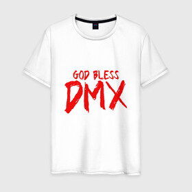 Мужская футболка хлопок с принтом God Bless DMX в Екатеринбурге, 100% хлопок | прямой крой, круглый вырез горловины, длина до линии бедер, слегка спущенное плечо. | dmx | dog | earl simmons | hip hop | music | new york | rap | rapper | rip | ruff ryders | диэмикс | музыка | нью йорк | пёс | рэп | рэпер | хипхоп | эрл симмонс