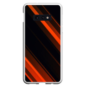 Чехол для Samsung S10E с принтом ORANGE Black в Екатеринбурге, Силикон | Область печати: задняя сторона чехла, без боковых панелей | lines | линии | оранжевое | полосы | черное