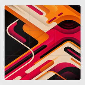 Магнитный плакат 3Х3 с принтом Traffic в Екатеринбурге, Полимерный материал с магнитным слоем | 9 деталей размером 9*9 см | Тематика изображения на принте: abstract | pink | purple | vector | линии | оранжевый | розовый