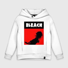 Детское худи Oversize хлопок с принтом Bleach art в Екатеринбурге, френч-терри — 70% хлопок, 30% полиэстер. Мягкий теплый начес внутри —100% хлопок | боковые карманы, эластичные манжеты и нижняя кромка, капюшон на магнитной кнопке | anime | art | bleach | girls | manga | аниме | арт | блич | манга