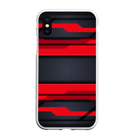 Чехол для iPhone XS Max матовый с принтом Red and Black 3D abstract в Екатеринбурге, Силикон | Область печати: задняя сторона чехла, без боковых панелей | luxury | versace | vip | абстракция | версаче | вип | паттерн | роскошь | текстуры