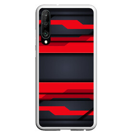 Чехол для Honor P30 с принтом Red and Black 3D abstract в Екатеринбурге, Силикон | Область печати: задняя сторона чехла, без боковых панелей | luxury | versace | vip | абстракция | версаче | вип | паттерн | роскошь | текстуры