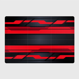Магнитный плакат 3Х2 с принтом Red and Black 3D abstract в Екатеринбурге, Полимерный материал с магнитным слоем | 6 деталей размером 9*9 см | luxury | versace | vip | абстракция | версаче | вип | паттерн | роскошь | текстуры