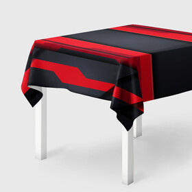 Скатерть 3D с принтом Red and Black 3D abstract в Екатеринбурге, 100% полиэстер (ткань не мнется и не растягивается) | Размер: 150*150 см | luxury | versace | vip | абстракция | версаче | вип | паттерн | роскошь | текстуры