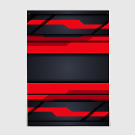 Постер с принтом Red and Black 3D abstract в Екатеринбурге, 100% бумага
 | бумага, плотность 150 мг. Матовая, но за счет высокого коэффициента гладкости имеет небольшой блеск и дает на свету блики, но в отличии от глянцевой бумаги не покрыта лаком | luxury | versace | vip | абстракция | версаче | вип | паттерн | роскошь | текстуры