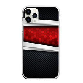 Чехол для iPhone 11 Pro Max матовый с принтом 3D Красные соты металлические в Екатеринбурге, Силикон |  | luxury | versace | vip | абстракция | версаче | вип | паттерн | роскошь | текстуры