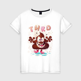 Женская футболка хлопок с принтом Turd в Екатеринбурге, 100% хлопок | прямой крой, круглый вырез горловины, длина до линии бедер, слегка спущенное плечо | анимация | арт | графика | кучка | мультяшки