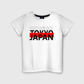 Детская футболка хлопок с принтом Надпись Япония, Токио в Екатеринбурге, 100% хлопок | круглый вырез горловины, полуприлегающий силуэт, длина до линии бедер | Тематика изображения на принте: japan | tokyo | путешествие | токио | япония