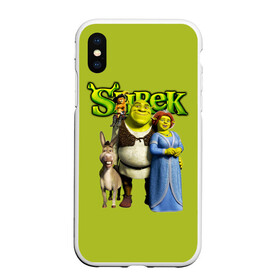 Чехол для iPhone XS Max матовый с принтом Шрек Shrek в Екатеринбурге, Силикон | Область печати: задняя сторона чехла, без боковых панелей | Тематика изображения на принте: cartoon | fiona | shrek | болото | детям | комедия | кот в сапогах | мультик | огр | осел | персонажи мультфильмов | тролль | фиона | шрек