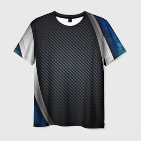 Мужская футболка 3D с принтом Хромированная 3D броня в Екатеринбурге, 100% полиэфир | прямой крой, круглый вырез горловины, длина до линии бедер | luxury | versace | vip | абстракция | версаче | вип | паттерн | роскошь | текстуры