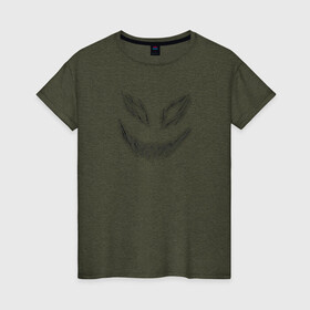Женская футболка хлопок с принтом Лицо карандашом в Екатеринбурге, 100% хлопок | прямой крой, круглый вырез горловины, длина до линии бедер, слегка спущенное плечо | face | mask | лицо | маска