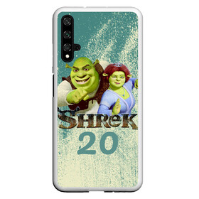 Чехол для Honor 20 с принтом Shrek в Екатеринбурге, Силикон | Область печати: задняя сторона чехла, без боковых панелей | dreamworks | shrek | арт | лого | мультфильм | постер | шрек