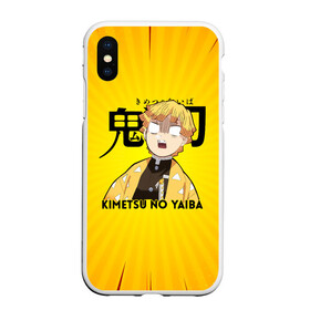 Чехол для iPhone XS Max матовый с принтом Зеницу Агацума Kimetsu no Yaiba в Екатеринбурге, Силикон | Область печати: задняя сторона чехла, без боковых панелей | demon slayer | kamado | kimetsu no yaiba | nezuko | tanjiro | аниме | гию томиока | зеницу агацума | иноске хашибира | камадо | клинок | корзинная девочка | манга | музан кибуцуджи | незуко | рассекающий демонов | танджиро