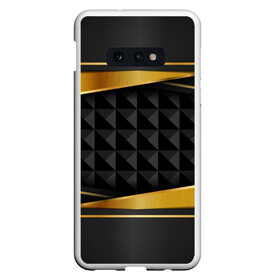 Чехол для Samsung S10E с принтом 3D luxury black gold Плиты 3Д в Екатеринбурге, Силикон | Область печати: задняя сторона чехла, без боковых панелей | luxury | versace | vip | абстракция | версаче | вип | паттерн | роскошь | текстуры