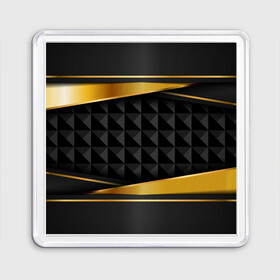 Магнит 55*55 с принтом 3D luxury black gold Плиты 3Д в Екатеринбурге, Пластик | Размер: 65*65 мм; Размер печати: 55*55 мм | luxury | versace | vip | абстракция | версаче | вип | паттерн | роскошь | текстуры