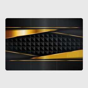 Магнитный плакат 3Х2 с принтом 3D luxury black gold Плиты 3Д в Екатеринбурге, Полимерный материал с магнитным слоем | 6 деталей размером 9*9 см | luxury | versace | vip | абстракция | версаче | вип | паттерн | роскошь | текстуры
