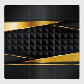 Магнитный плакат 3Х3 с принтом 3D luxury black gold Плиты 3Д в Екатеринбурге, Полимерный материал с магнитным слоем | 9 деталей размером 9*9 см | luxury | versace | vip | абстракция | версаче | вип | паттерн | роскошь | текстуры