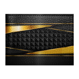 Обложка для студенческого билета с принтом 3D luxury black gold Плиты 3Д в Екатеринбурге, натуральная кожа | Размер: 11*8 см; Печать на всей внешней стороне | Тематика изображения на принте: luxury | versace | vip | абстракция | версаче | вип | паттерн | роскошь | текстуры