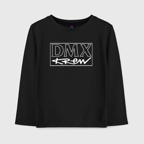 Детский лонгслив хлопок с принтом DMX | Logo (Z) в Екатеринбурге, 100% хлопок | круглый вырез горловины, полуприлегающий силуэт, длина до линии бедер | Тематика изображения на принте: dark man x | dmx | earl simmons | hip hop | rap | реп | репер | рэп | хип хоп | эрл симмонс