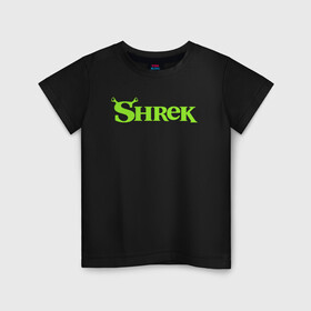 Детская футболка хлопок с принтом Shrek | Logo (Z) в Екатеринбурге, 100% хлопок | круглый вырез горловины, полуприлегающий силуэт, длина до линии бедер | Тематика изображения на принте: dreamworks | logo | shrek | зелёный огр | мульт | мультфильм | приключения