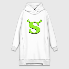 Платье-худи хлопок с принтом Shrek Logo (+спина) (Z) в Екатеринбурге,  |  | dreamworks | shrek | зелёный огр | мульт | мультфильм | приключения