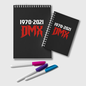 Блокнот с принтом DMX 1970-2021 в Екатеринбурге, 100% бумага | 48 листов, плотность листов — 60 г/м2, плотность картонной обложки — 250 г/м2. Листы скреплены удобной пружинной спиралью. Цвет линий — светло-серый
 | again | and | at | blood | born | champ | clue | d | dark | dj | dmx | dog | earl | flesh | get | grand | hell | hot | is | its | legend | loser | lox | m | man | me | my | now | of | simmons | the | then | there | walk | was | with | x | year | 