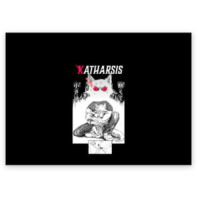 Поздравительная открытка с принтом Katharsis Beastars в Екатеринбурге, 100% бумага | плотность бумаги 280 г/м2, матовая, на обратной стороне линовка и место для марки
 | anime | beastars | аниме | анимэ | биастарс | бистар | большой серый волк | легоси | хару