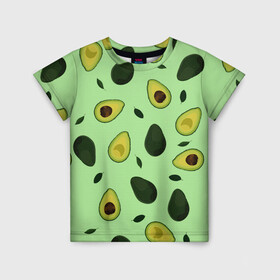 Детская футболка 3D с принтом Авокадо в Екатеринбурге, 100% гипоаллергенный полиэфир | прямой крой, круглый вырез горловины, длина до линии бедер, чуть спущенное плечо, ткань немного тянется | avocado | food | fruit | pattern | vegan | vegetarian | авокадо | веган | вегетарианство | еда | зарядка | зелёная | паттерн | правильное питание | фрукт | фрукты