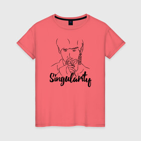 Женская футболка хлопок с принтом БТС, BTS, Singularity в Екатеринбурге, 100% хлопок | прямой крой, круглый вырез горловины, длина до линии бедер, слегка спущенное плечо | bangtan | boys | bts | singularity | бангтан | бойс | бтс | ким тэхен | сингулярити